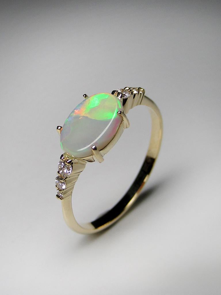 Australian Opal Ring Gold Unusual engagement Wednesday 3