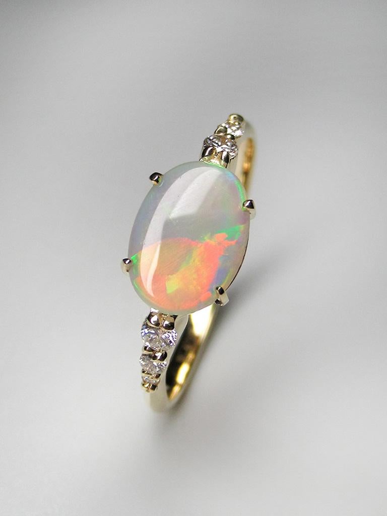 Australian Opal Ring Gold Unusual engagement Wednesday 4