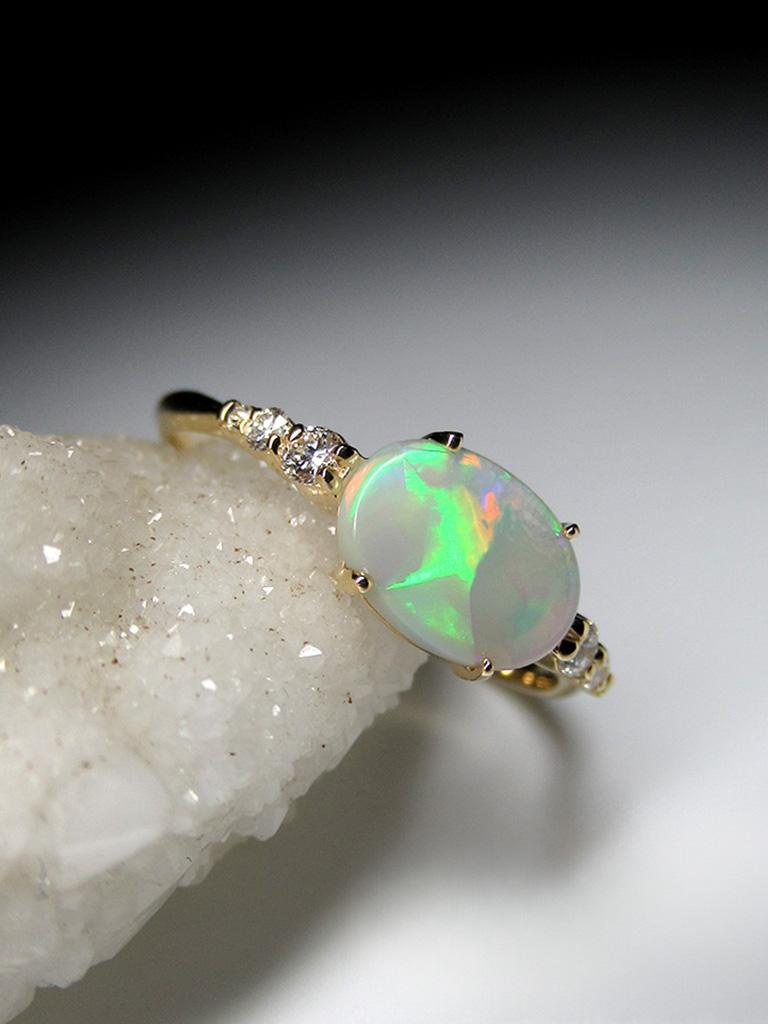 Australian Opal Ring Gold Unusual engagement Wednesday 5