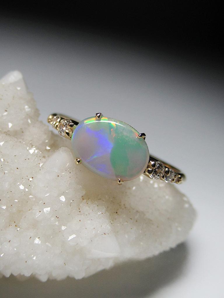 Australian Opal Ring Gold Unusual engagement Wednesday 6
