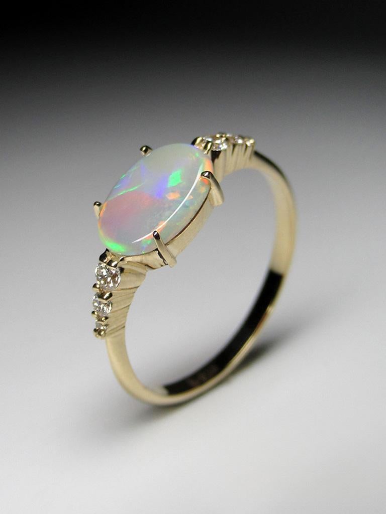 Australian Opal Ring Gold Unusual engagement Wednesday 7