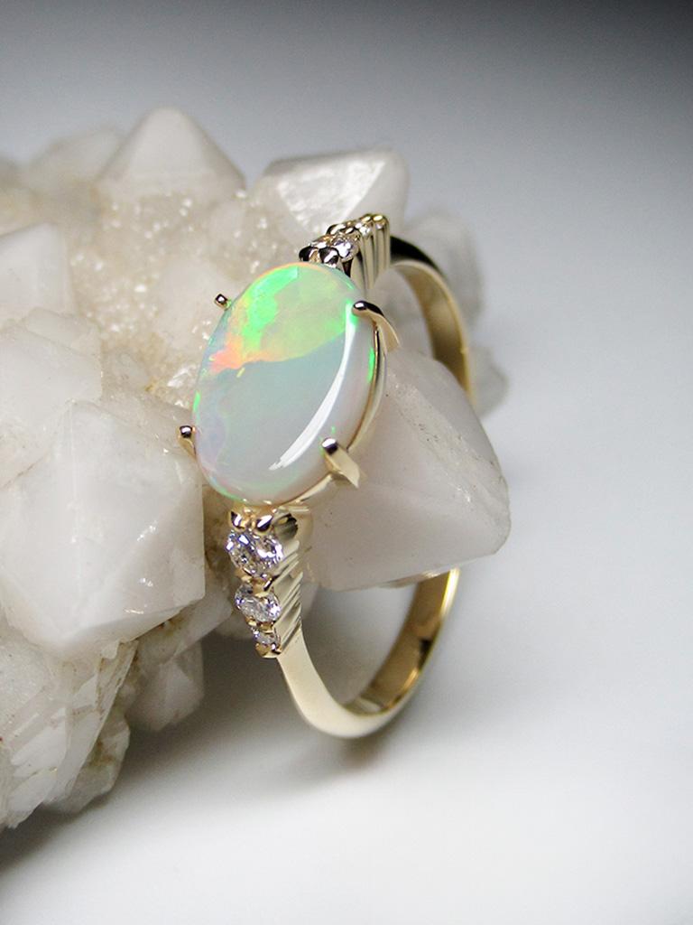 Australian Opal Ring Gold Unusual engagement Wednesday 8