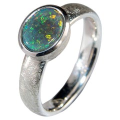 Australian Opal Silver RIng