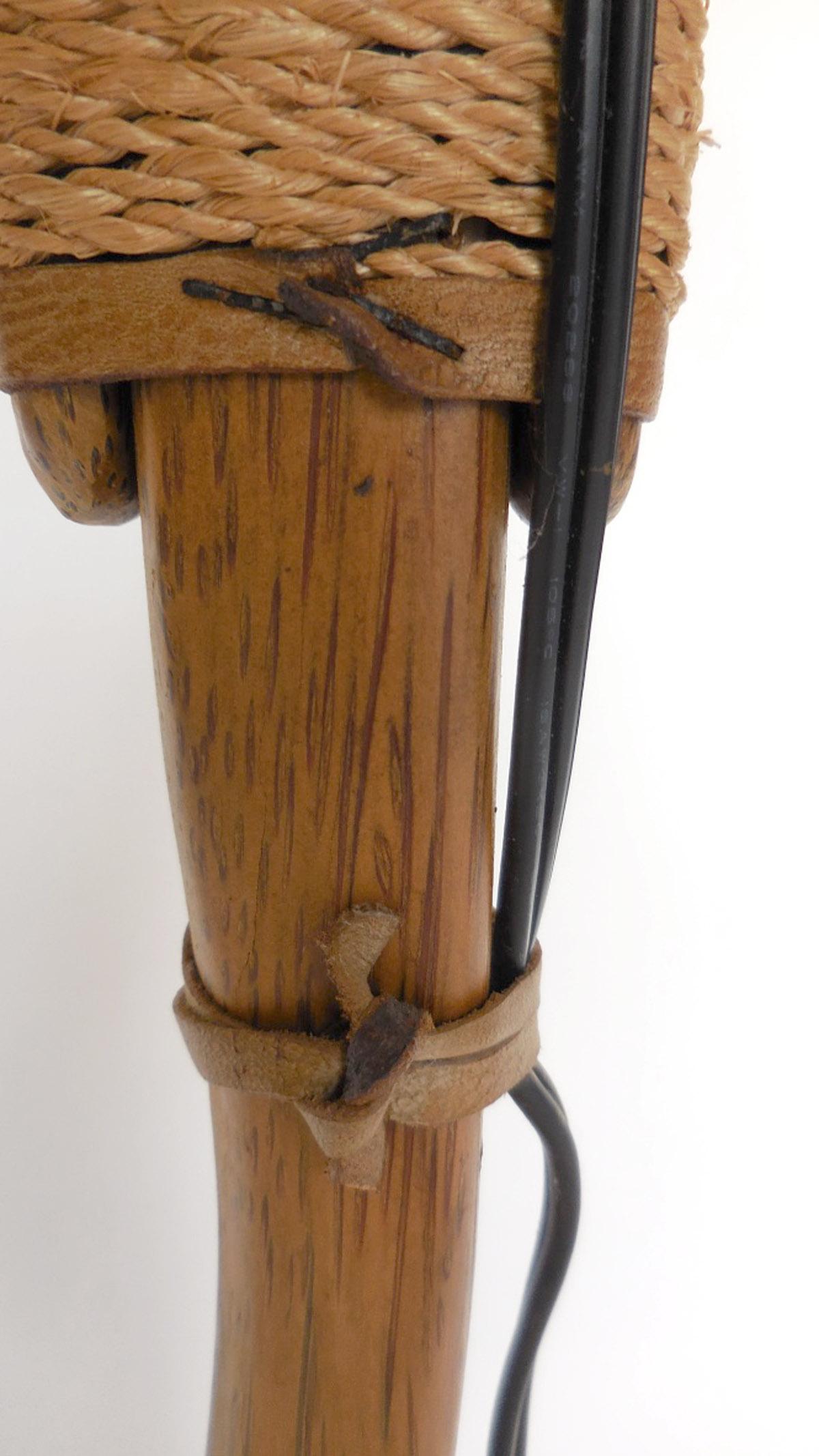 Organic Modern Australian Palm Wood Floor Lamp