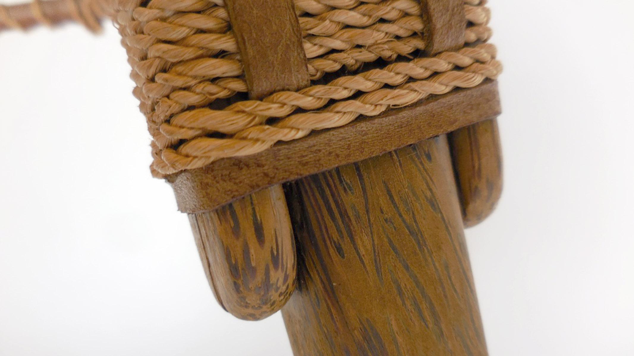 Fijian Australian Palm Wood Floor Lamp