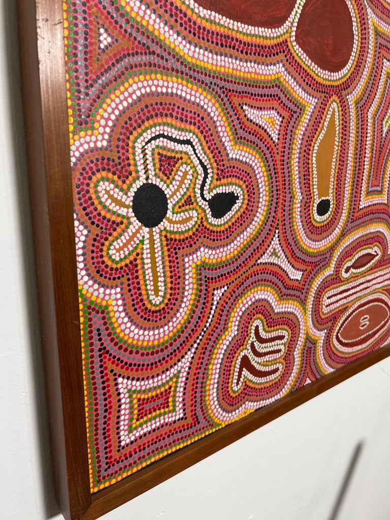 Australian Papunya Dot Painting by Mick, Canteen Creek, C. 1990s