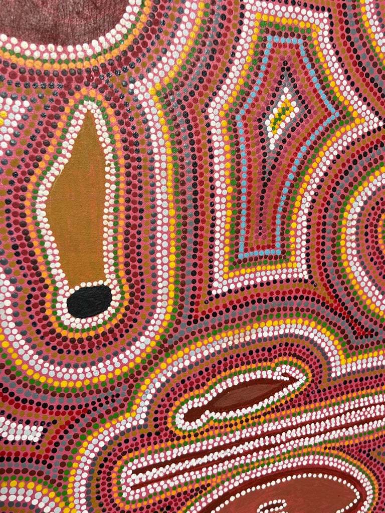 Australian Papunya Dot Painting by Mick, Canteen Creek, C. 1990s