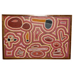 Australian Papunya Dot Painting by Janet Mick, Canteen Creek, C. 1990s
