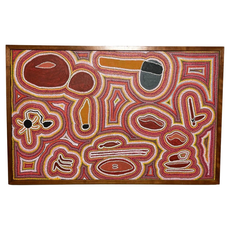 Australian Papunya Dot Painting by Mick, Canteen Creek, C. 1990s