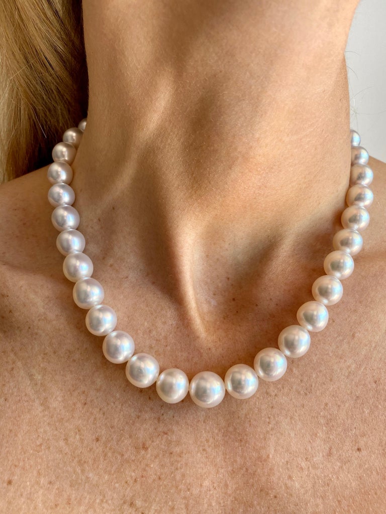 Australian Pearl Diamond Necklace at 1stDibs