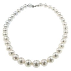 Vintage Australian Pearl Diamond Necklace