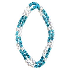 Australian Pearl and Turquoise Necklace