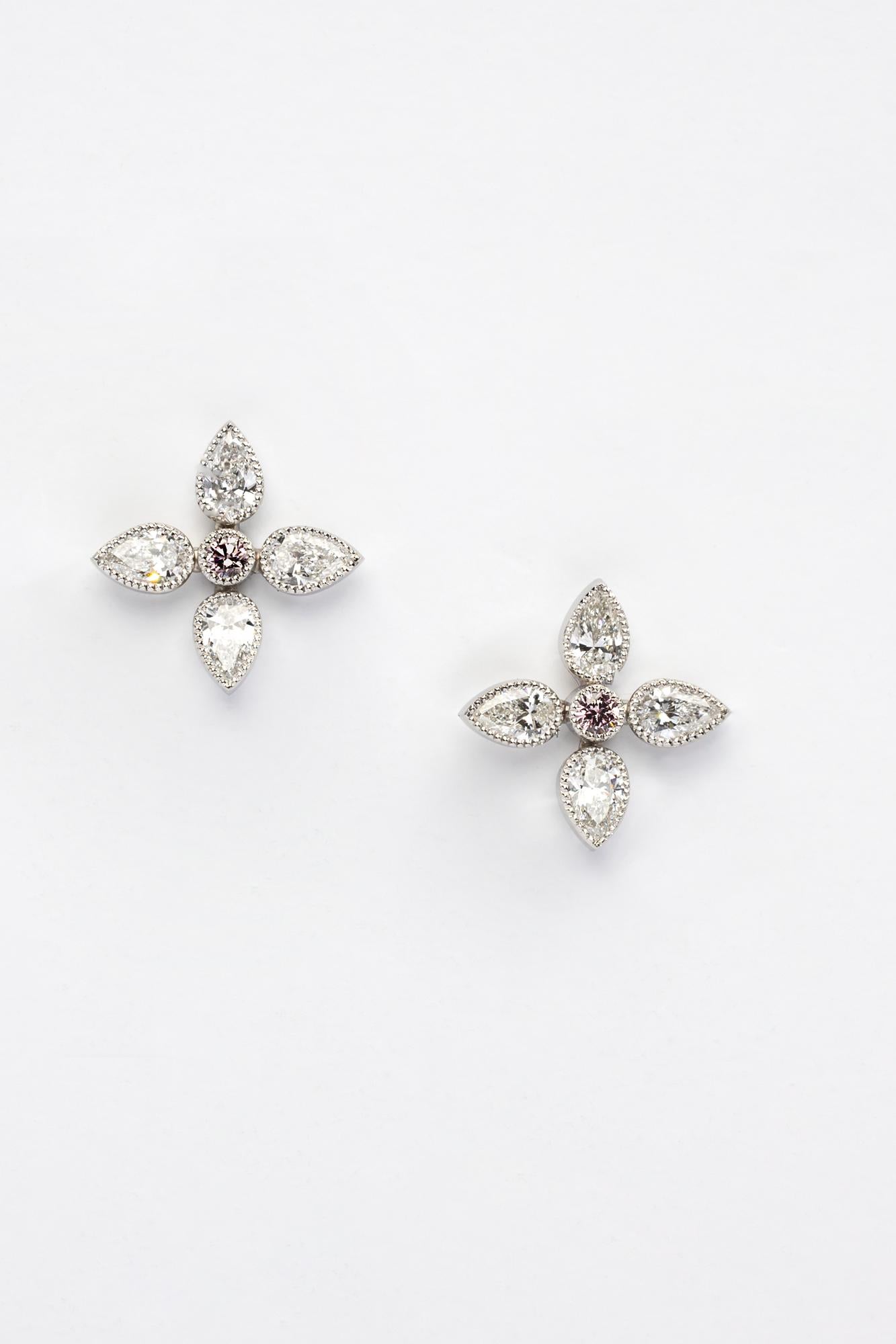 pink diamond earrings australia