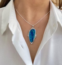 Australian Premium Quality Opal 14.50ct Pendant Set in Sterling Silver