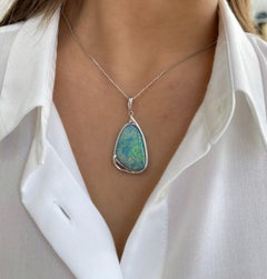 Australian Premium Quality Opal Pendant Set in Sterling Silver