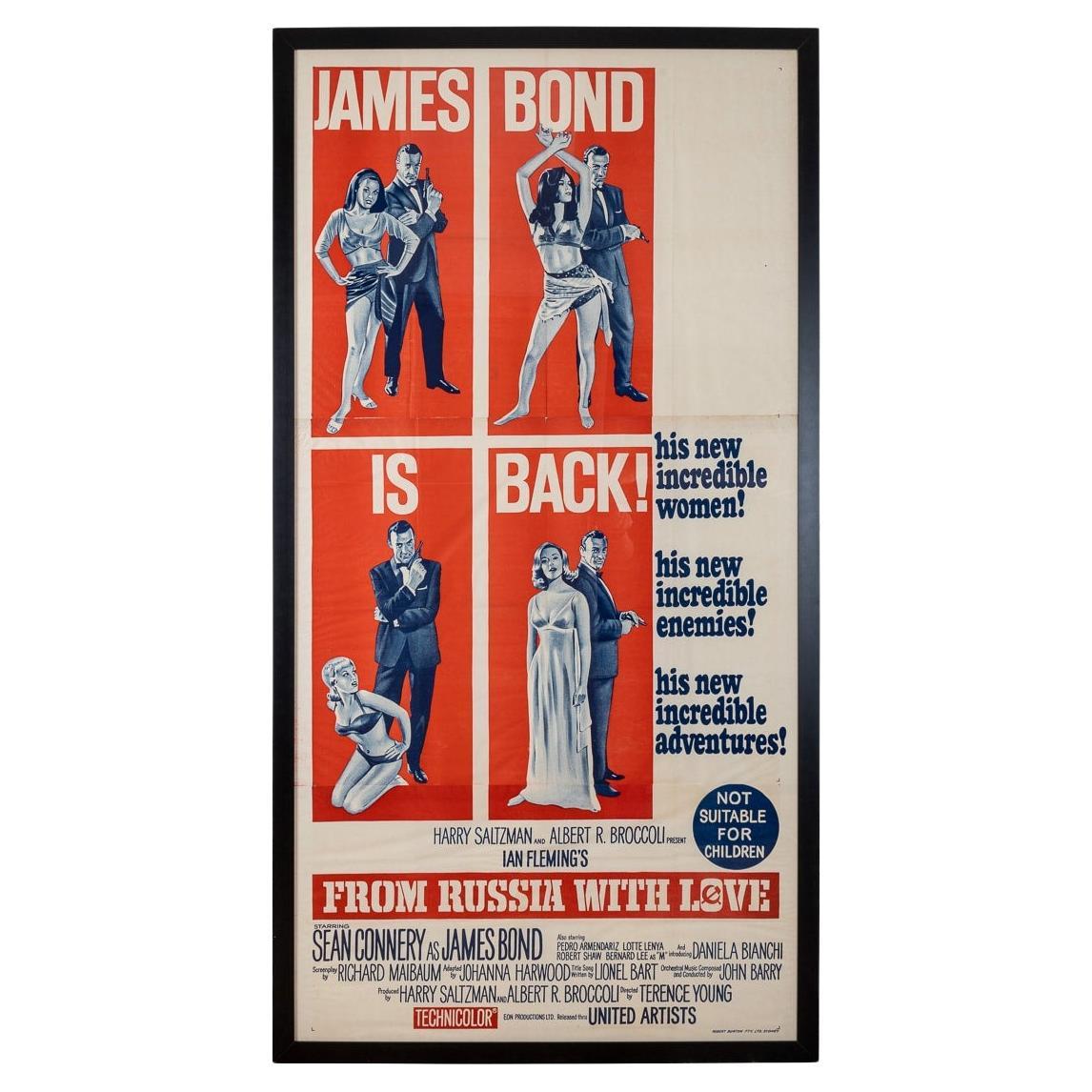 Australian Release James Bond 'From Russia With Love' Poster c.1963 For Sale