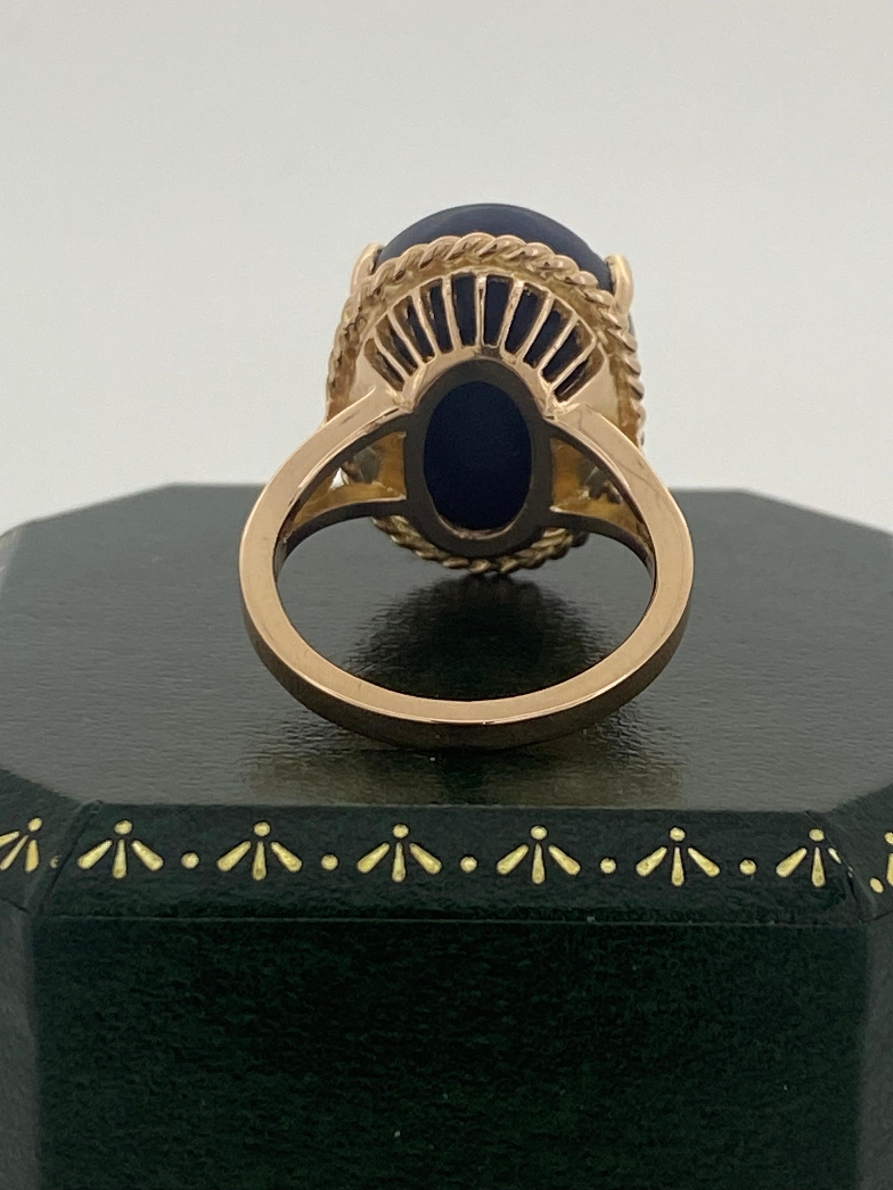 Women's Australian Solid 12.63ct Black Opal Type 1 & Diamond Ring in 18K Rose Gold + GSL
