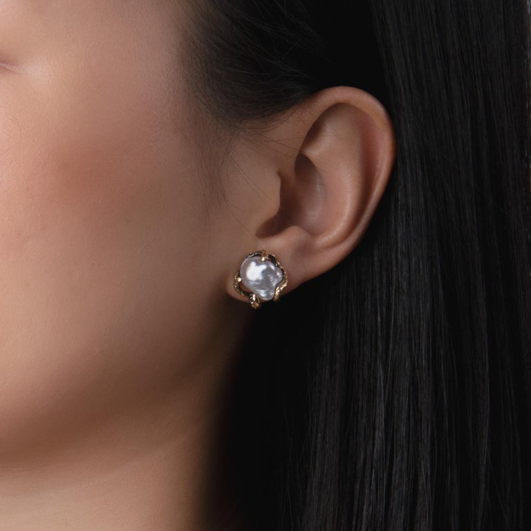 Keshi & Opal Stud Earrings main image 0