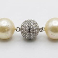 Australian South Sea Pearl and Diamond Clasp Necklace