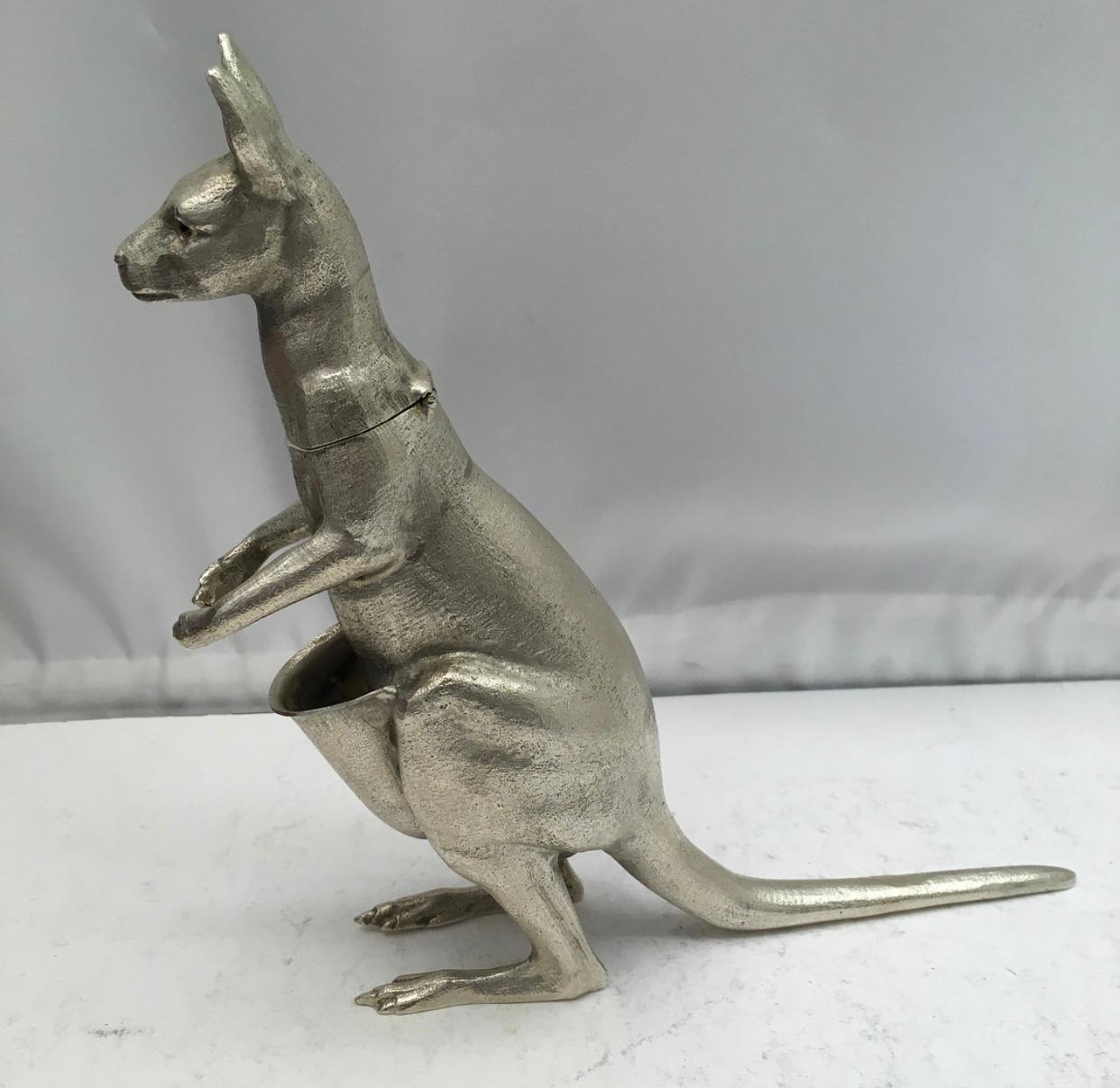 20th Century Australian Sterling Silver Model of a Kangaroo For Sale