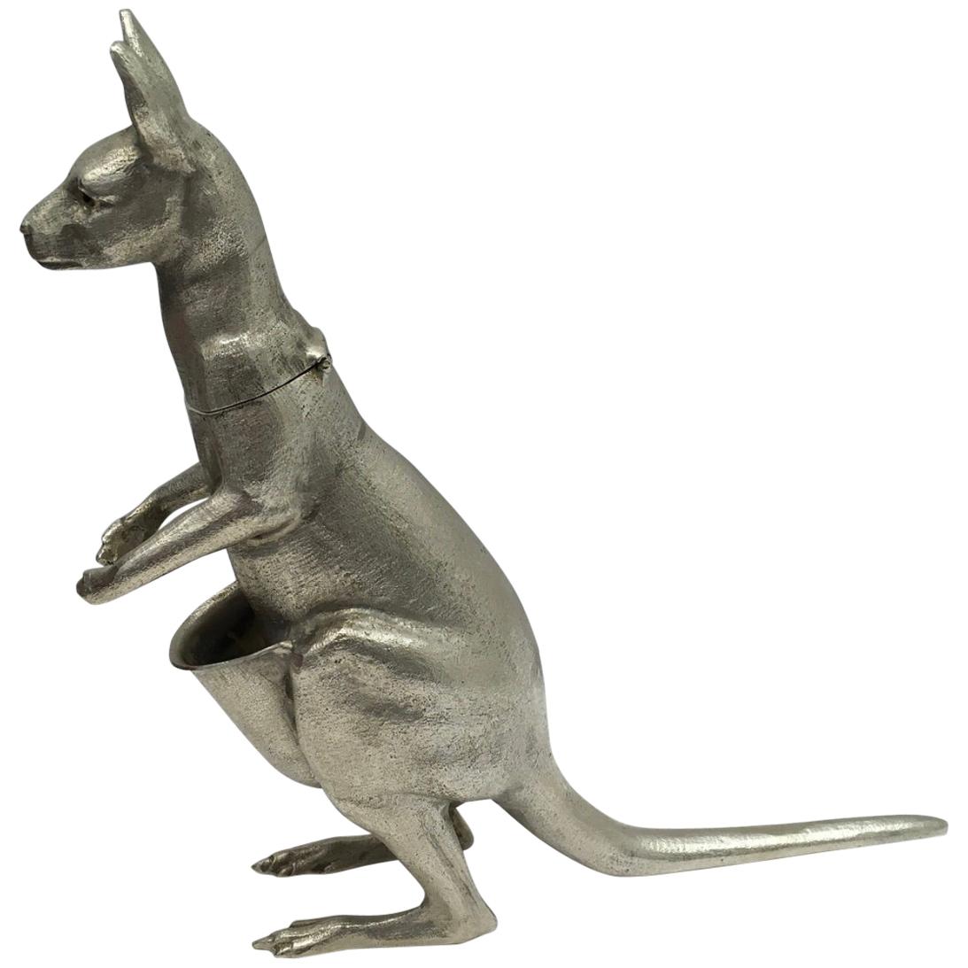 Australian Sterling Silver Model of a Kangaroo For Sale