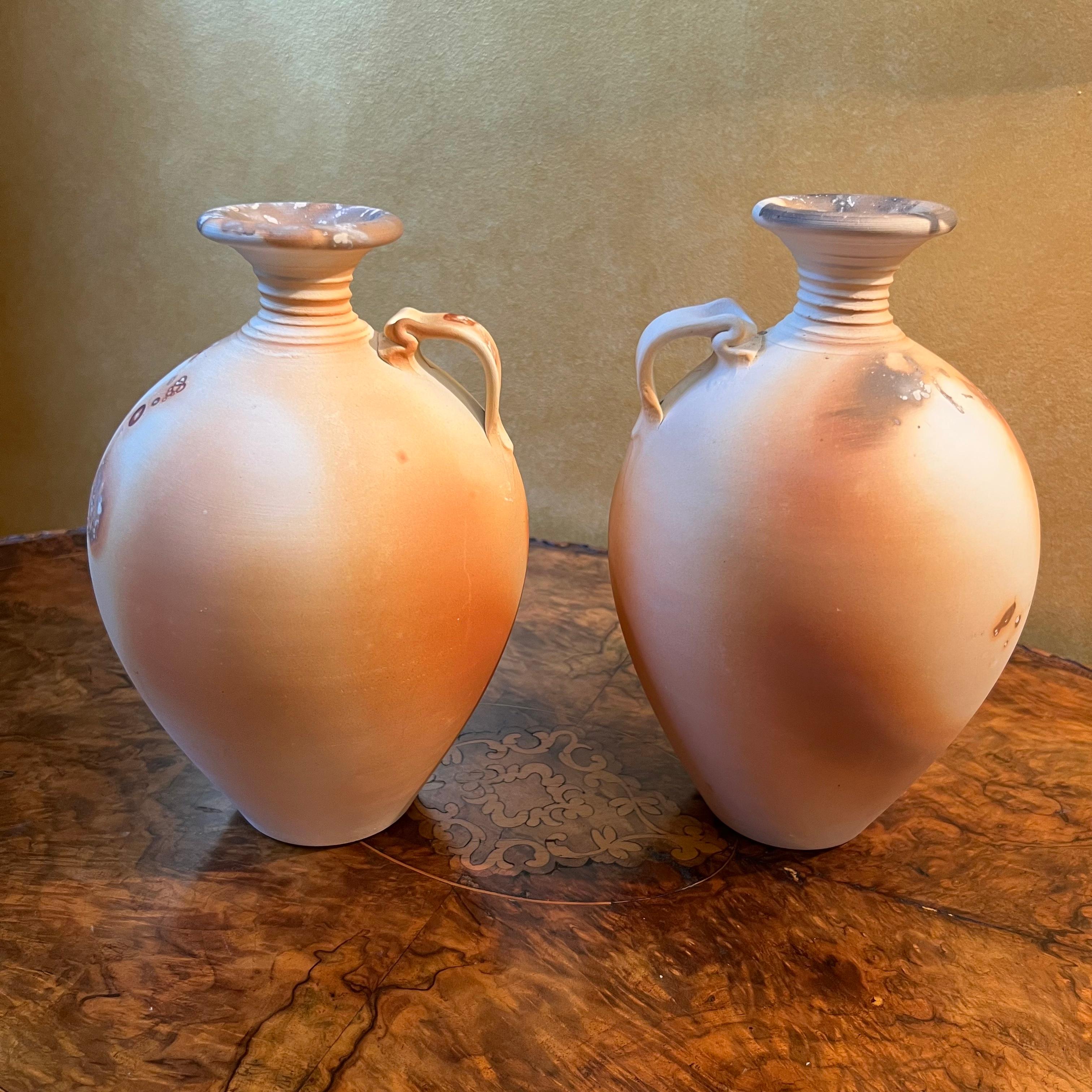 Australian Studio Pottery Vase Pair by Rod Pedler In Good Condition For Sale In EDENSOR PARK, NSW