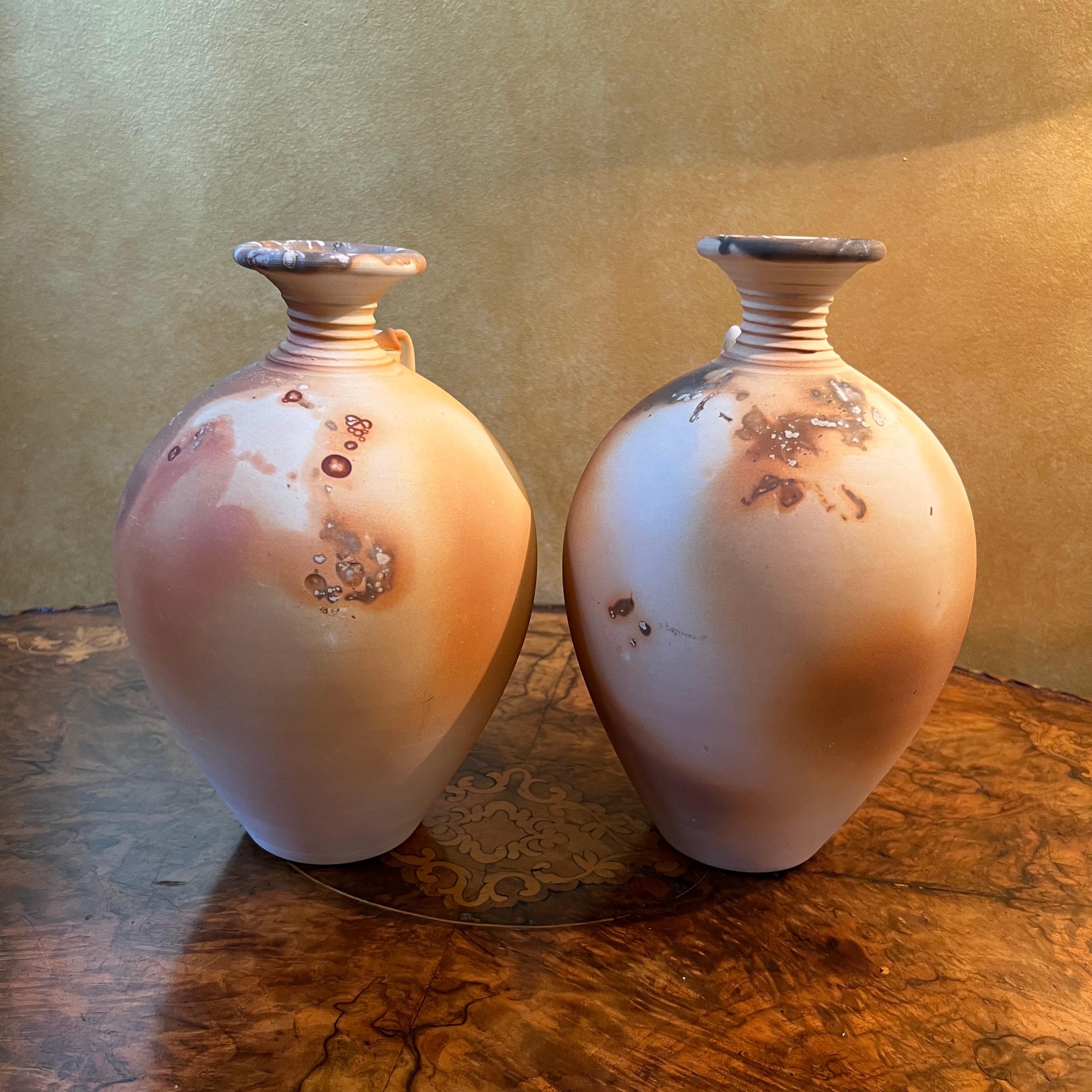 20th Century Australian Studio Pottery Vase Pair by Rod Pedler For Sale
