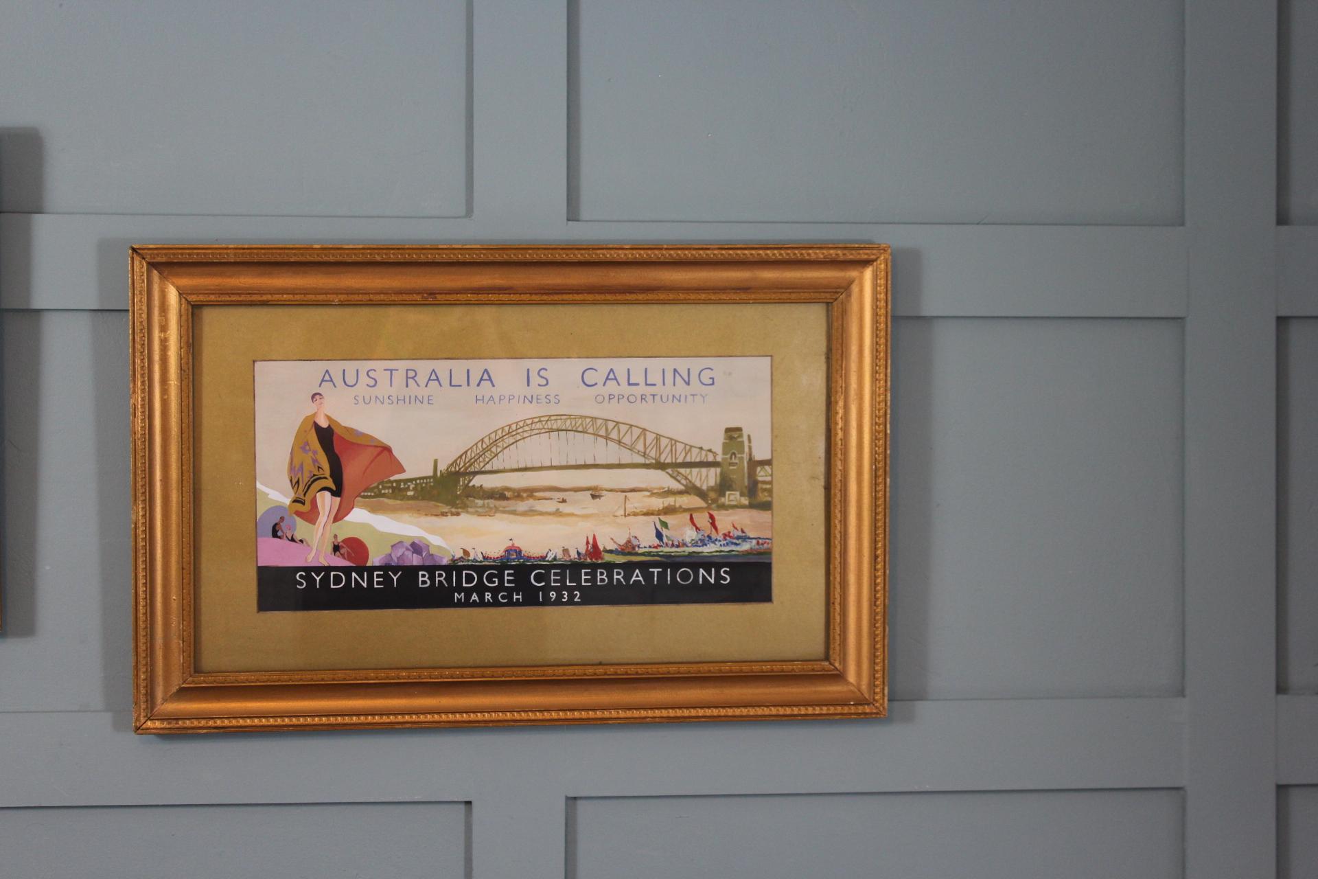 Sydney Harbour poster

Sydney Harbour Bridge poster design

Attributed to Douglas Annand in our opinion, this was an original drawing for the 1932 poster competition.

In 1932, the poster competition committee asked Douglas Annand and Arthur