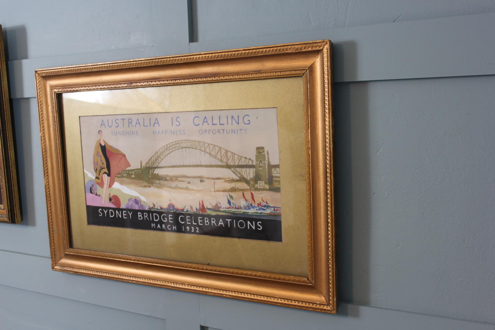 Australian Sydney Harbour Bridge design  Painting 1932 For Sale 3
