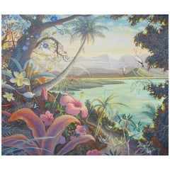 Australian Tropical Paradise Oil Painting