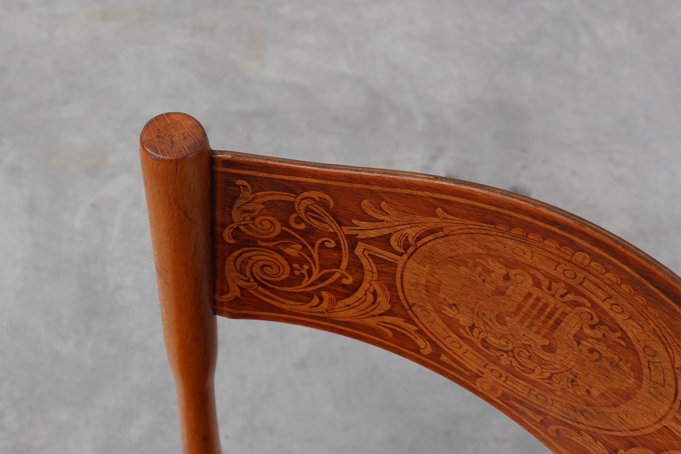 Austria / 1910 / silla auxiliar / Jacob and Josef Kohn / madera, madera curvada / Art Decó / A en venta 5