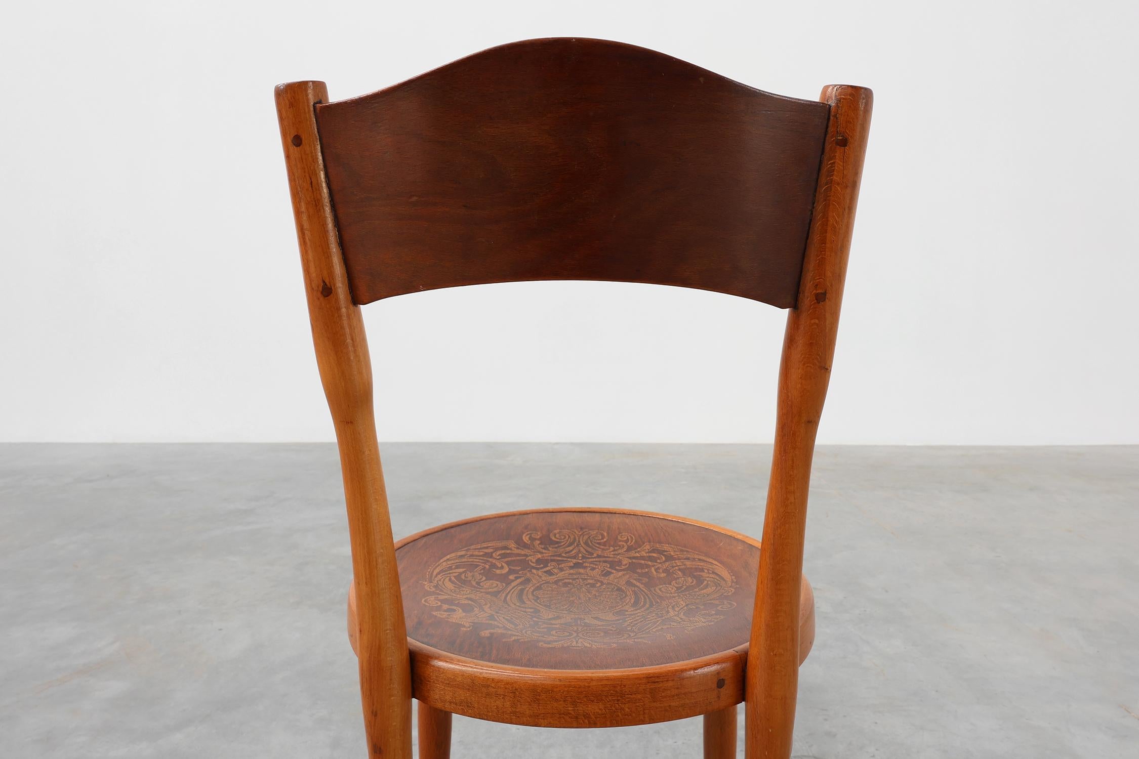 Austria / 1910 / silla auxiliar / Jacob and Josef Kohn / madera, madera curvada / Art Decó / A en venta 6
