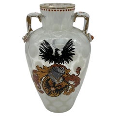 Austria Glass Vase with Viennese Coat of Arms Around 1890