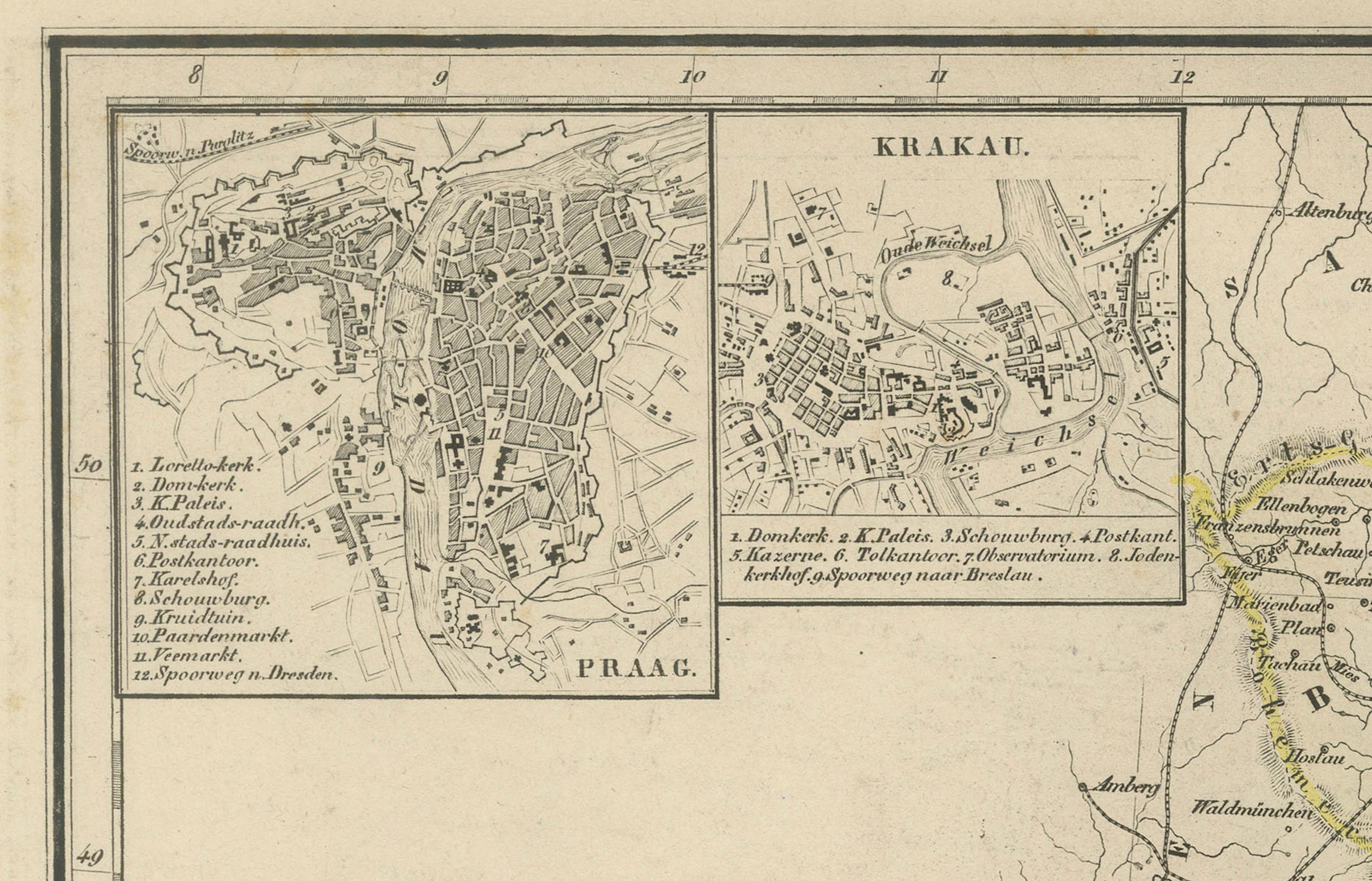 Carte de l'Autriche-Hongrie avec encart sur Vienne - Nieuwe Hand-Atlas, Leiden 1876 en vente 2