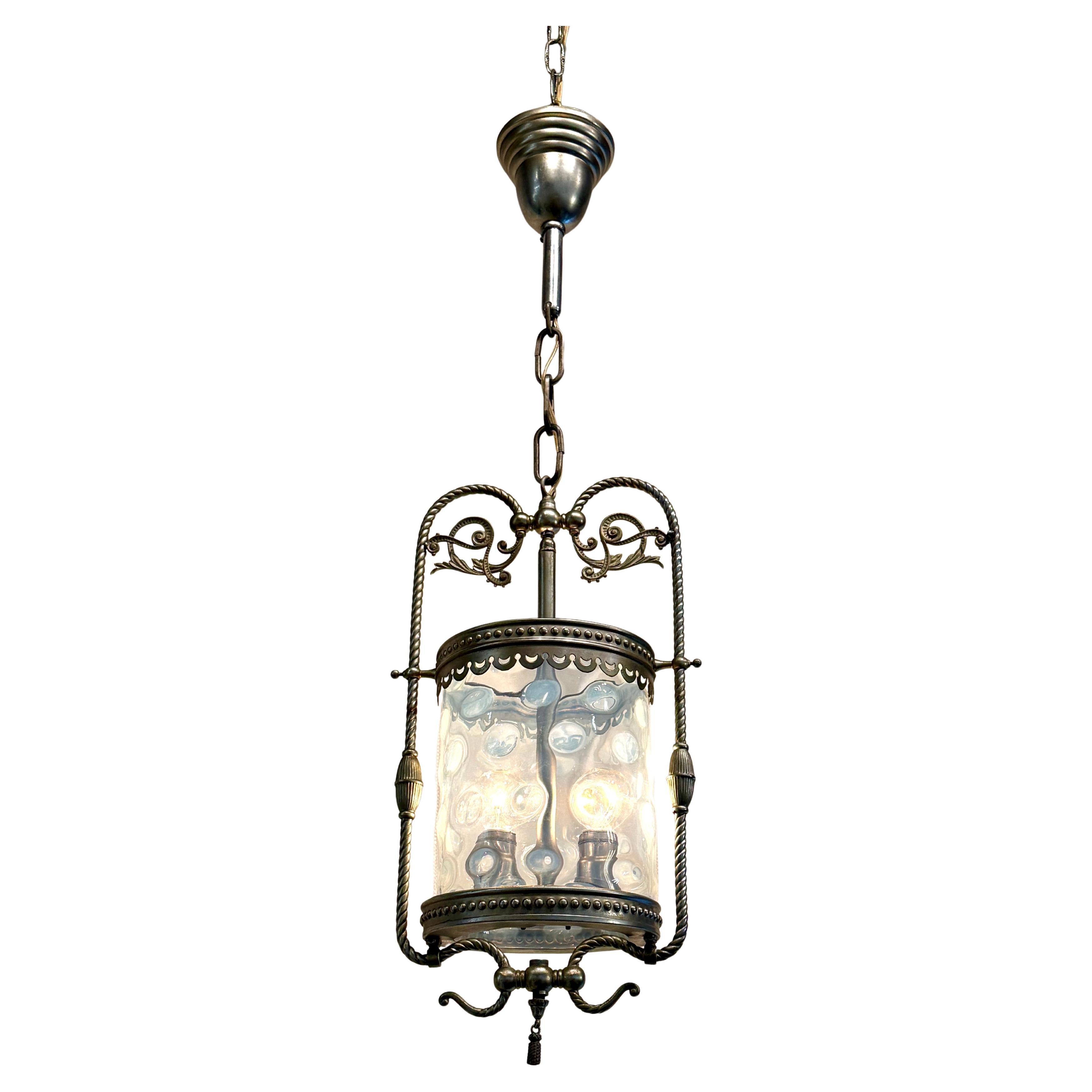 Pendentif de style lanterne en verre de la Sécession autrichienne en vente