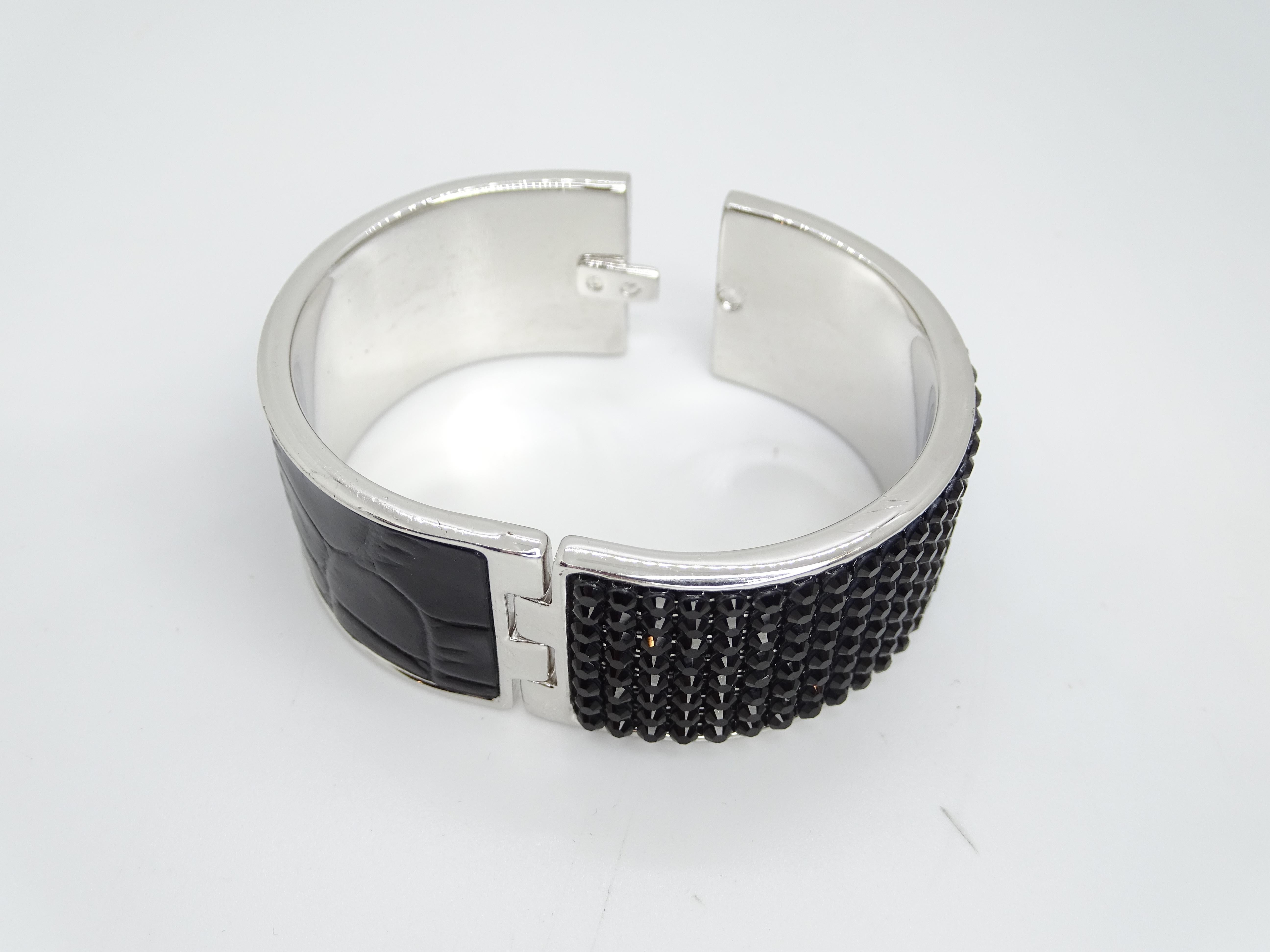 Österreich Swarovski-Armband, Leder, Swarovski-Kristalle und Stahl, Swarovski-Kristalle im Angebot 9
