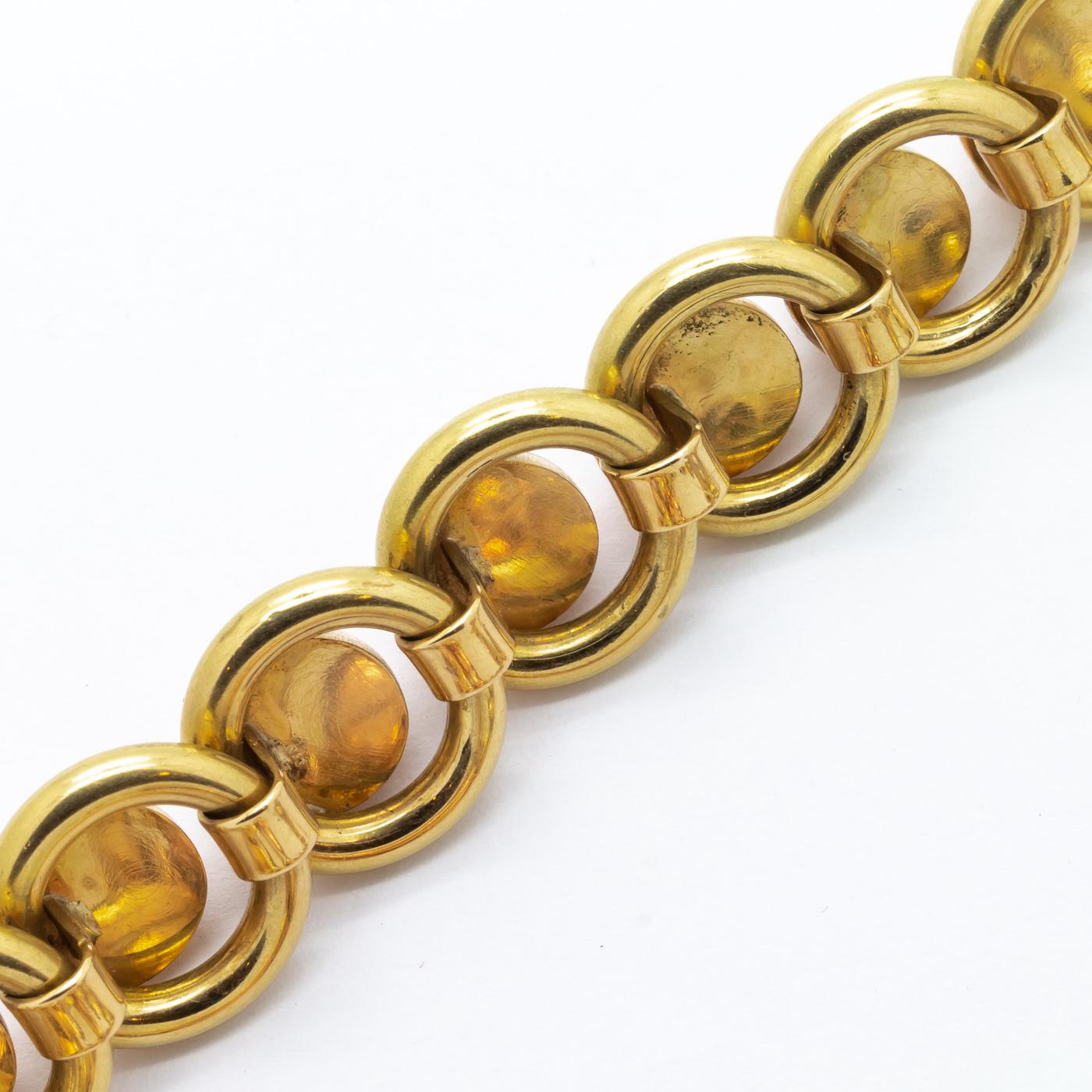 Women's Austrian 18 Carat Gold Ball and Circle Necklace