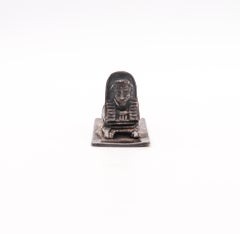 Peso da carta con sfinge egiziana austriaca del 1870 in argento 925