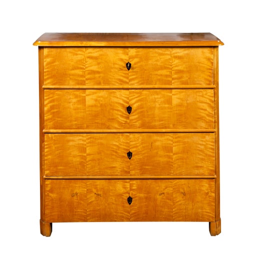 Austrian 1870s Biedermeier Style Four Drawer Chest With Bookmarked