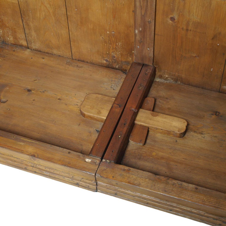 Austrian 18th Century Empire Style Two Doors Larch Wood Armoire