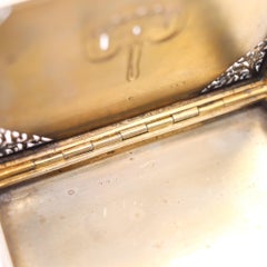 AUSTRIAN 1915 Art Deco Enameled Guilloche Vinaigrette Box In .935 Sterling