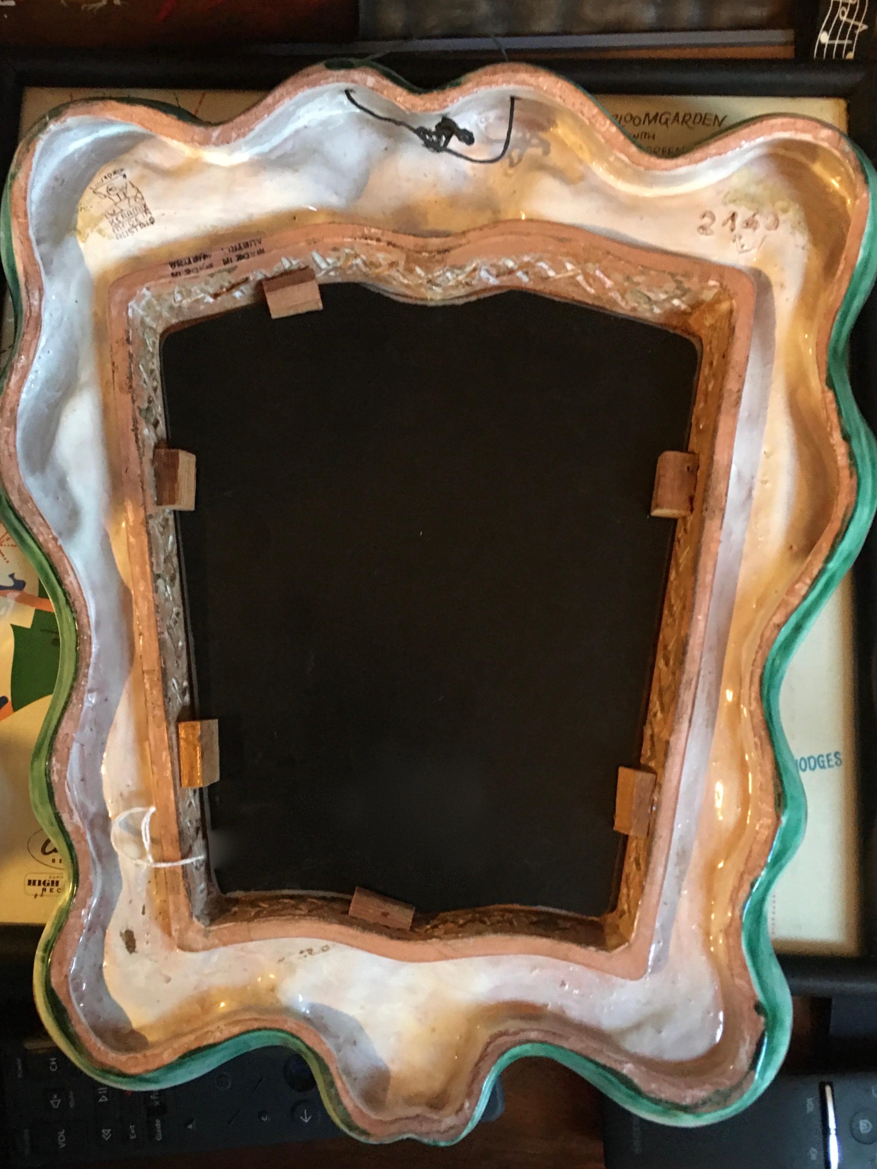 Austrian 1930s Art Deco Mirror by Gmundner Keramik 2