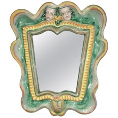 Austrian 1930s Art Deco Mirror by Gmundner Keramik