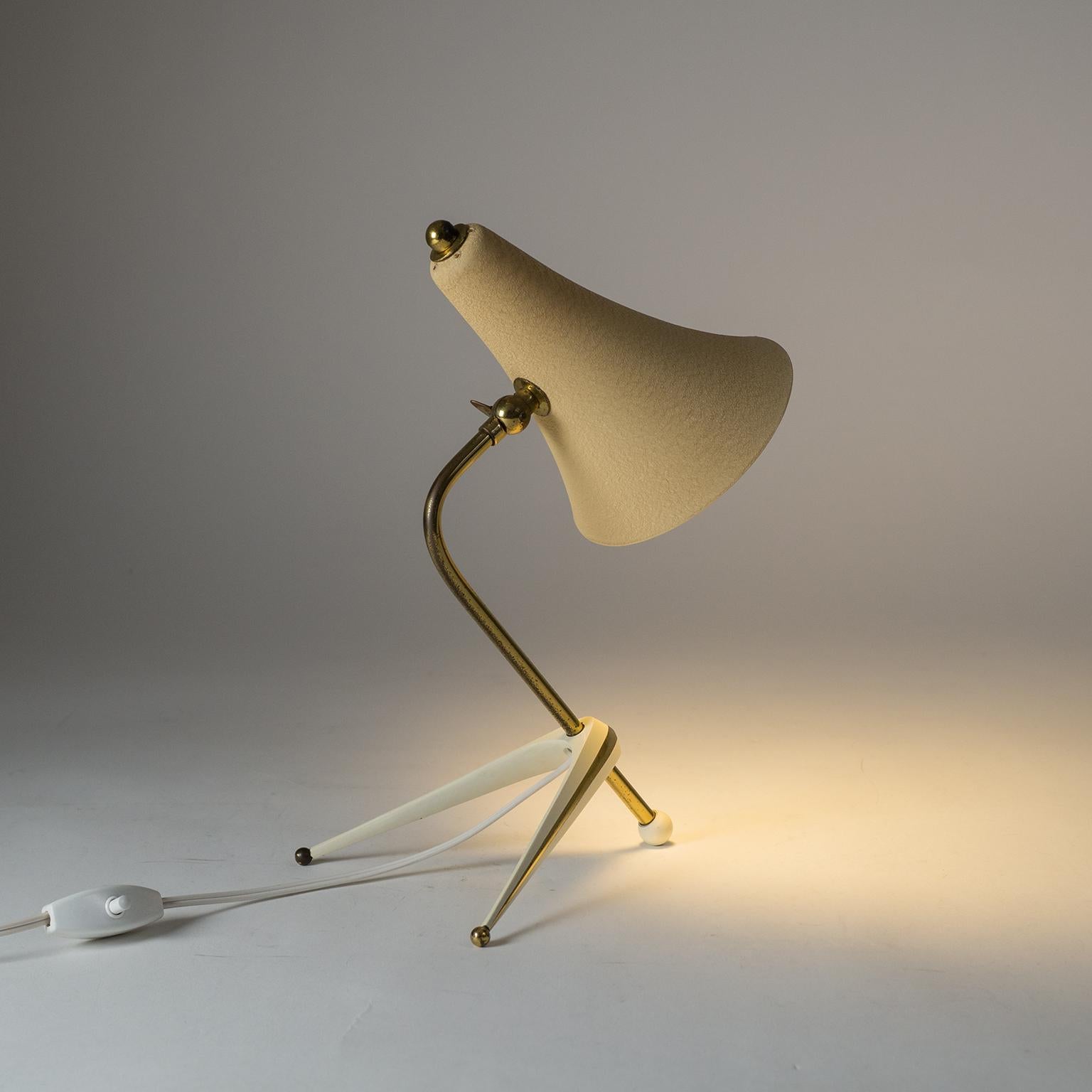 Lacquered Austrian 1950s Table Lamp