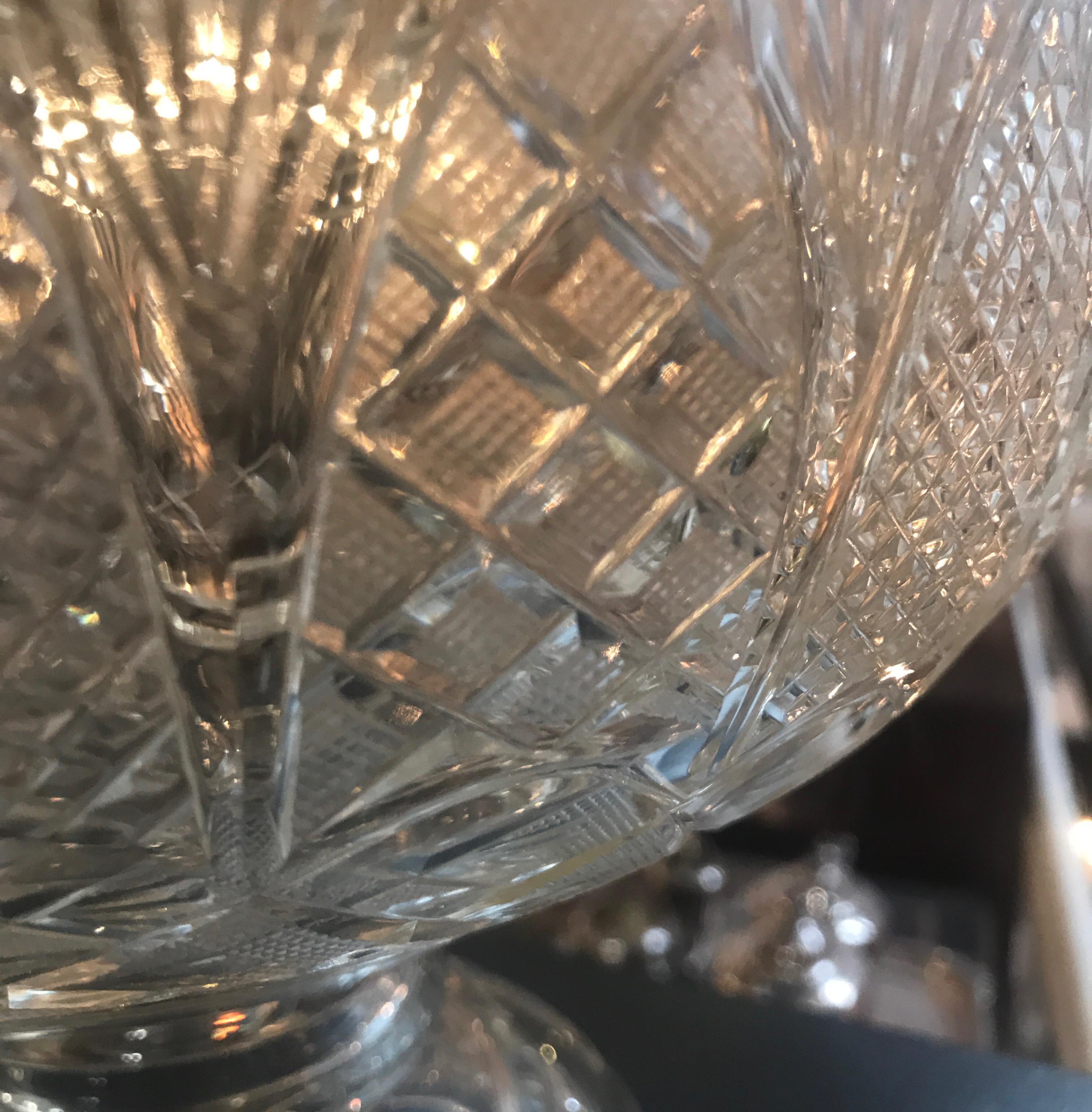 Austrian 19th Century Cut Glass Punch Bowl with Lid 2