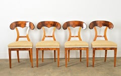 Set di quattro sedie Biedermeier austriache del XIX secolo