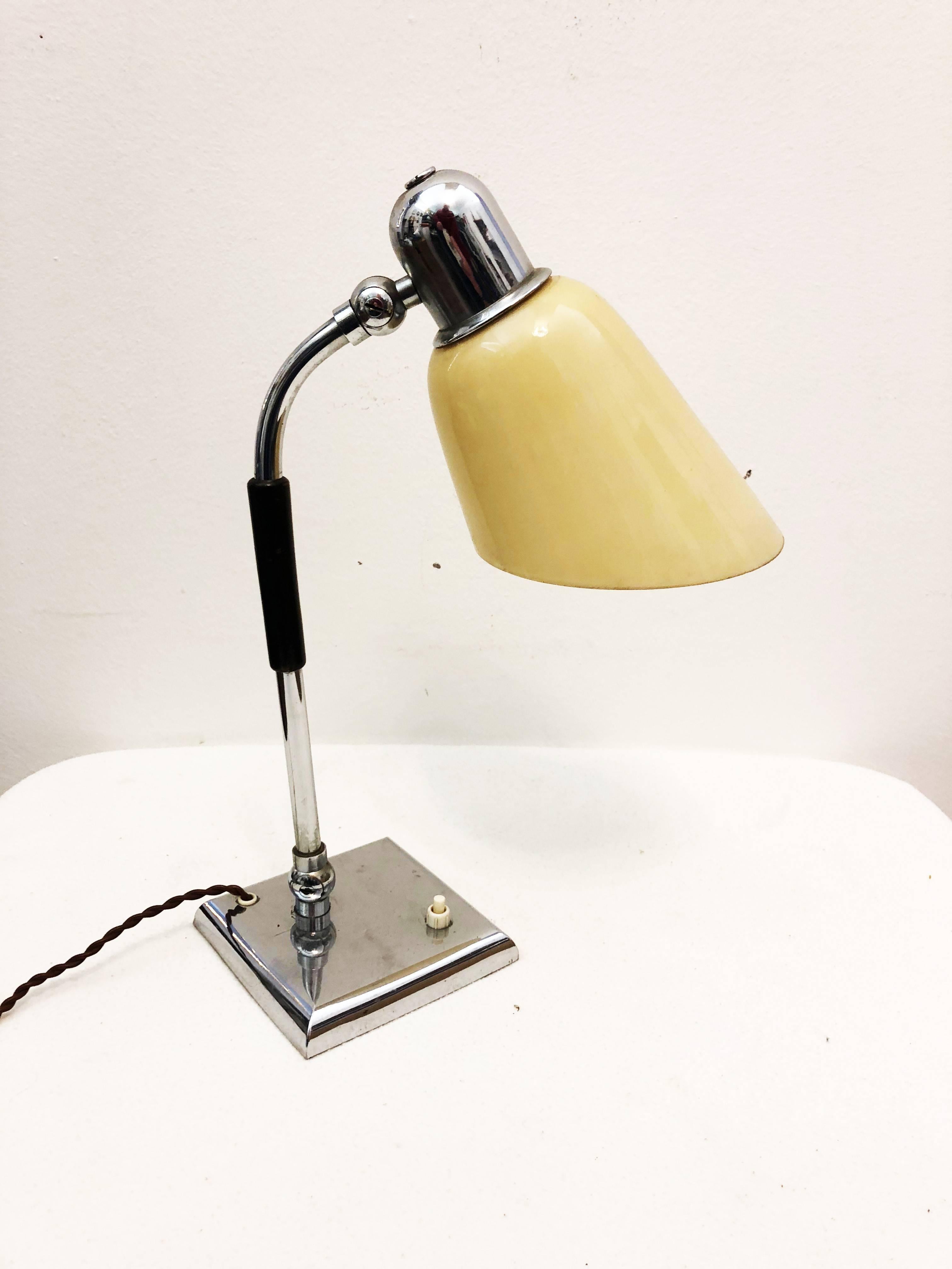 Mid-20th Century Austrian Adjustable Art Deco Table or Desk Lamp