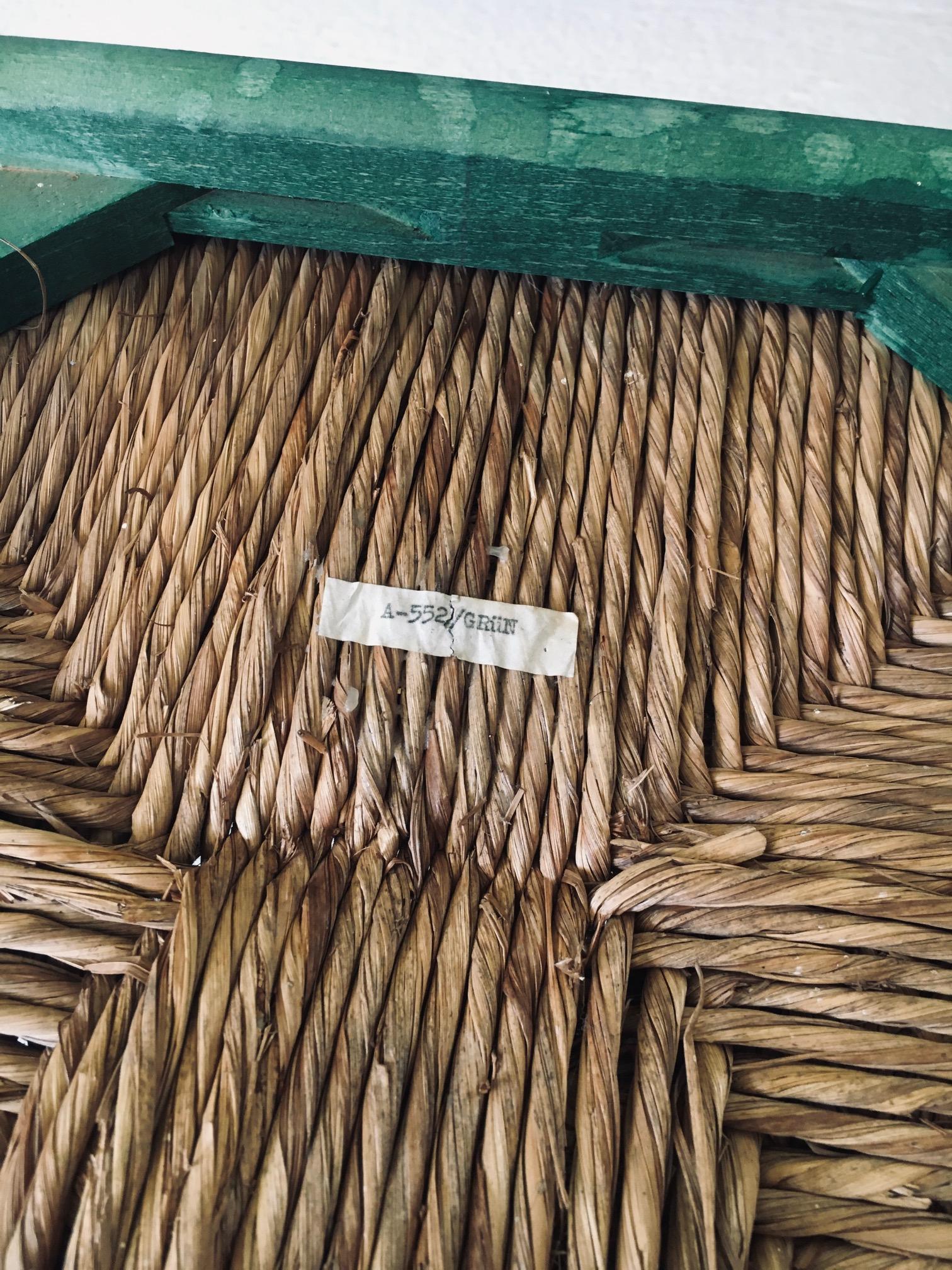 Austrian Alps Rustic Design Green Side Chairs, Austria 1950's For Sale 15