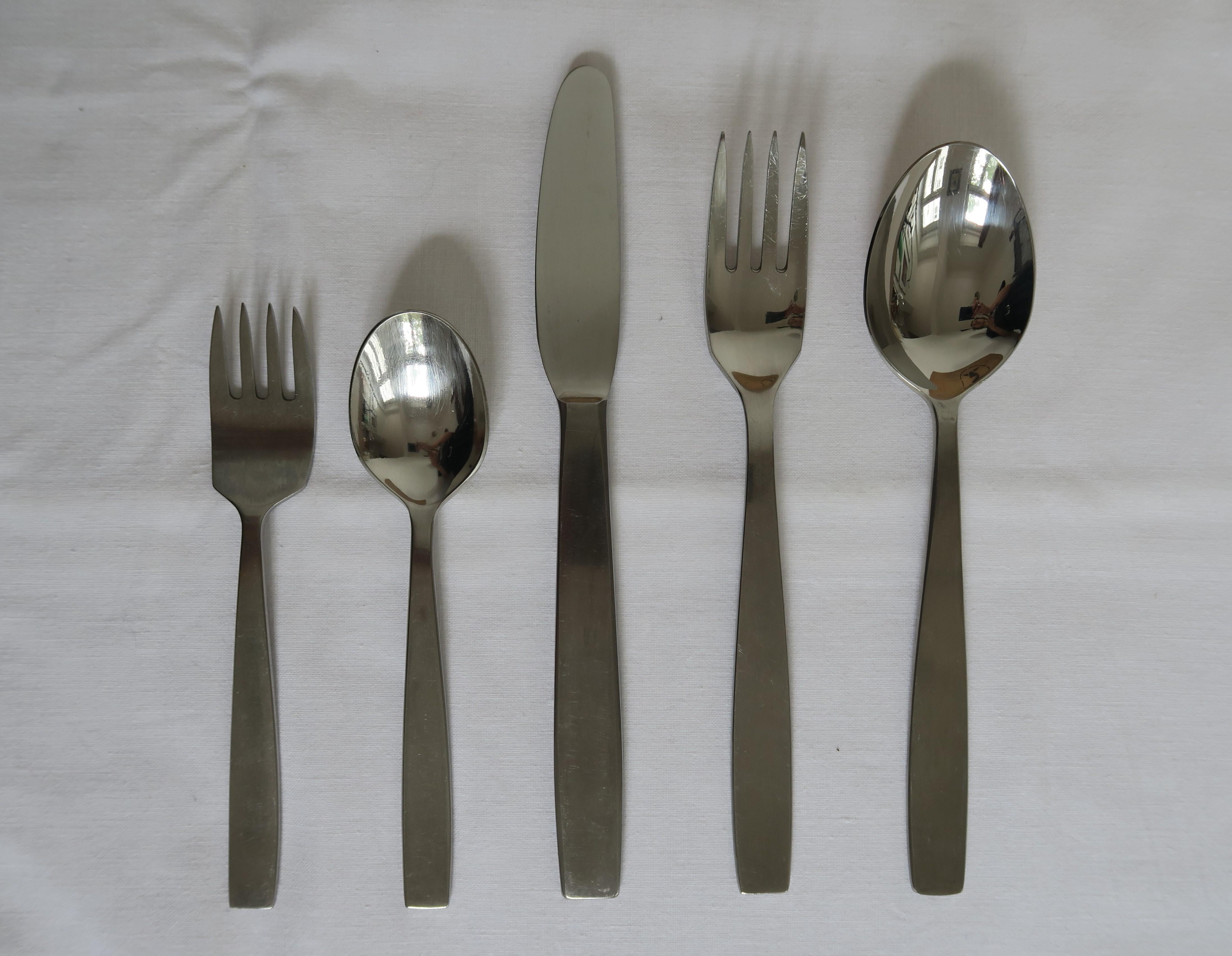 Hand-Crafted Austrian Amboss-Manufacture Cutlery Set for 6 Persons