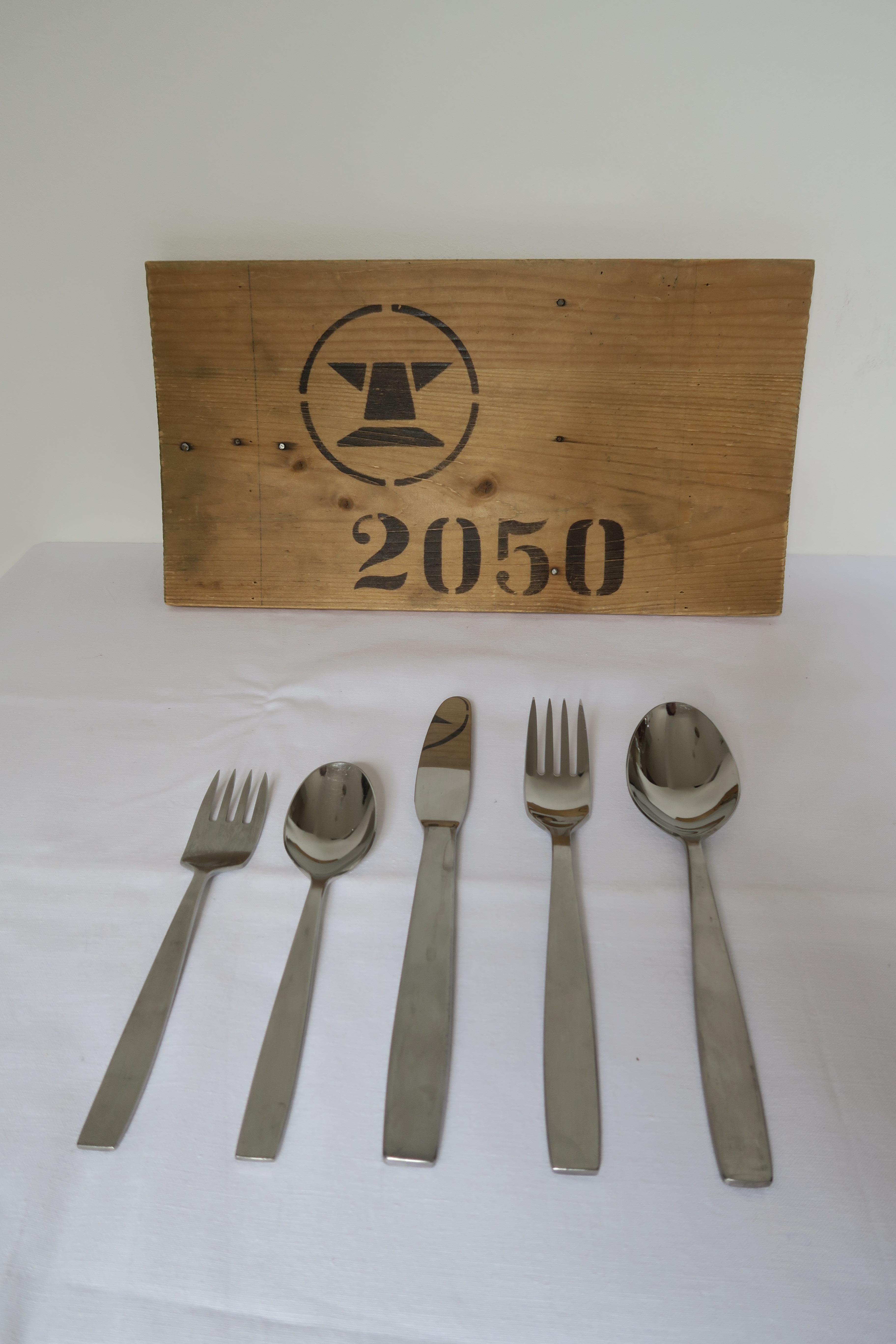Austrian Amboss-Manufacture Cutlery Set for 6 Persons In Good Condition In Vienna, AT